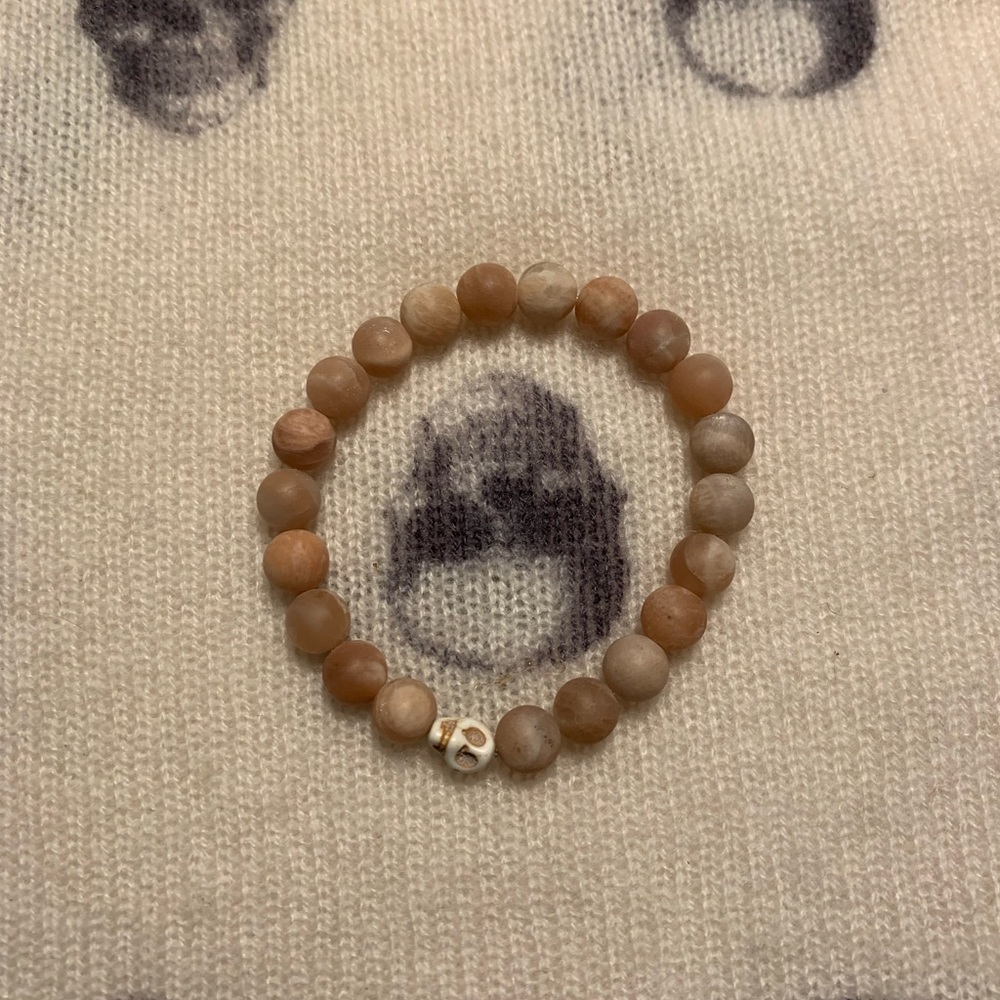 Natural Pink Sunstone Moonstone healing bracelet